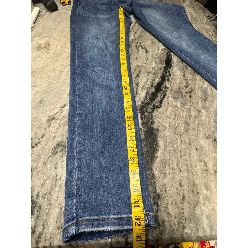 Lucky‎ & Blessed Jeans Womens 2 Mid Rise Boyfriend Denim Blue Western Boho 1007